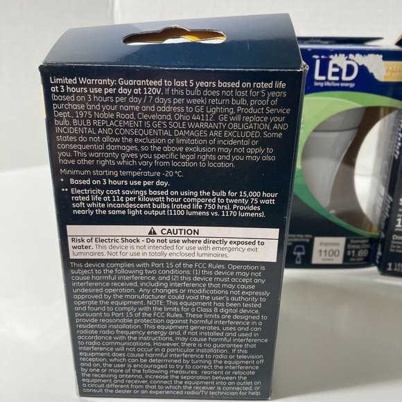 GE LED Extra Soft White 75w Replacement 14w Dimmable Light Bulbs - Picture 10 of 13